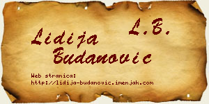 Lidija Budanović vizit kartica